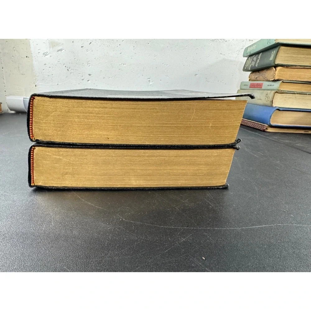 Vintage The Lincoln Library‎ of Essential Information 2 Volume Set Black Gold